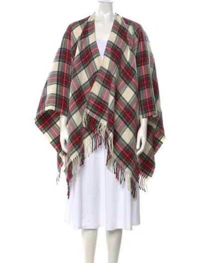 Pre-owned Maje Plaid Print Open Front Sweater In Neutrals