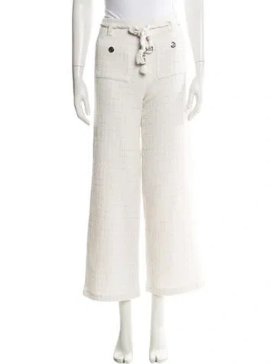 Pre-owned Maje Plaid Print Wide Leg Pants