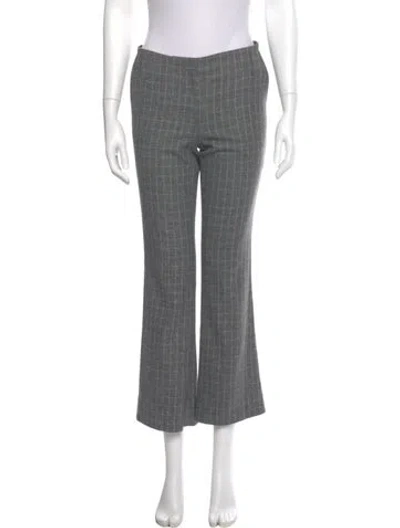 Pre-owned Maje Plaid Print Wide Leg Pants W/ Tags In Multi