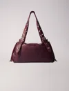 Maje Sac Miss M Xl En Cuir Lisse In Burgundy