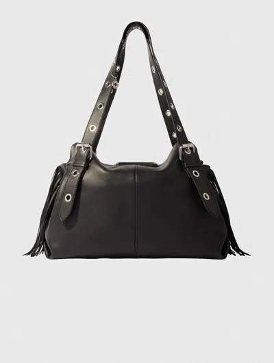 MAJE PLAIN LEATHER MISS M XL BAG