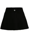 Maje Pleat Detail Mini Skirt In Black