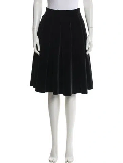 Pre-owned Maje Pleated Accents Knee-length Skirt In Black