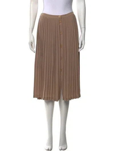 Pre-owned Maje Pleated Accents Knee-length Skirt In Neutral