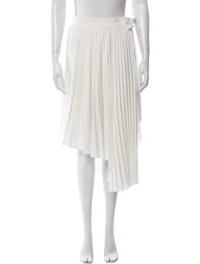 Pre-owned Maje Pleated Accents Midi Length Skirt In Neutrals