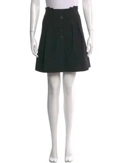 Pre-owned Maje Pleated Accents Mini Skirt In Black