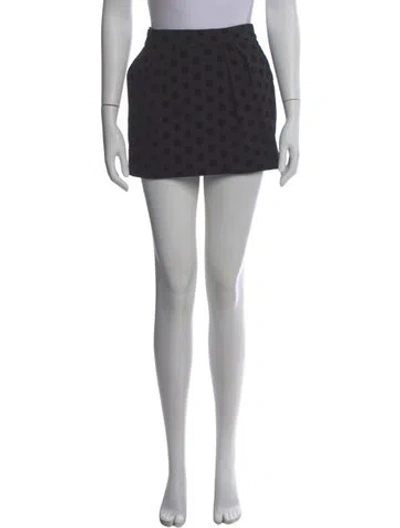Pre-owned Maje Pleated Accents Mini Skirt In Black