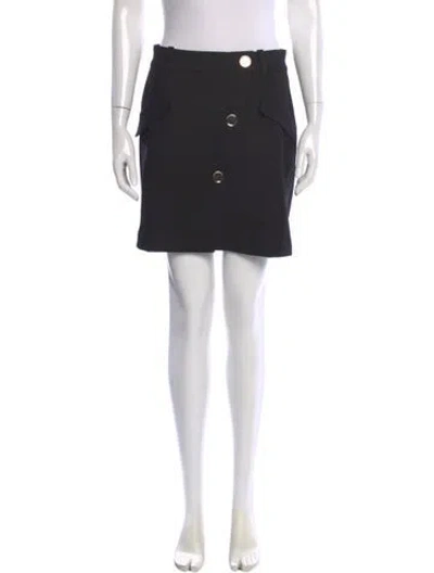 Pre-owned Maje Pleated Accents Mini Skirt In Black