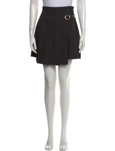 Pre-owned Maje Pleated Accents Mini Skirt In Black