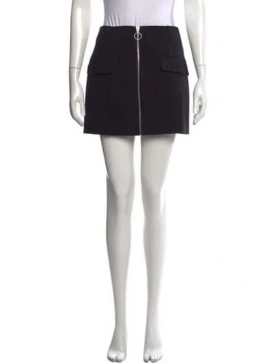 Pre-owned Maje Pleated Accents Mini Skirt In Black