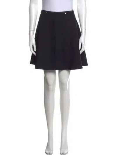 Pre-owned Maje Pleated Accents Mini Skirt In Black