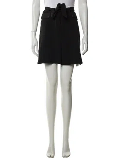 Pre-owned Maje Pleated Accents Mini Skirt In Black