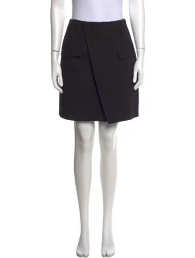 Pre-owned Maje Pleated Accents Mini Skirt In Black