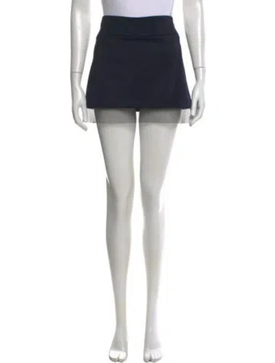 Pre-owned Maje Pleated Accents Mini Skirt In Blue