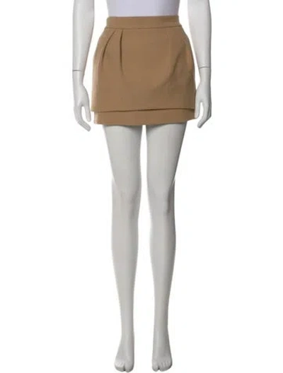 Pre-owned Maje Pleated Accents Mini Skirt In Neutral