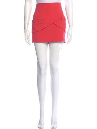 Pre-owned Maje Pleated Accents Mini Skirt In Pink