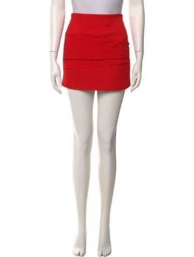 Pre-owned Maje Pleated Accents Mini Skirt In Red