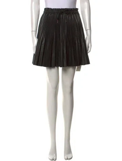 Pre-owned Maje Pleated Accents Mini Skirt W/ Tags In Black