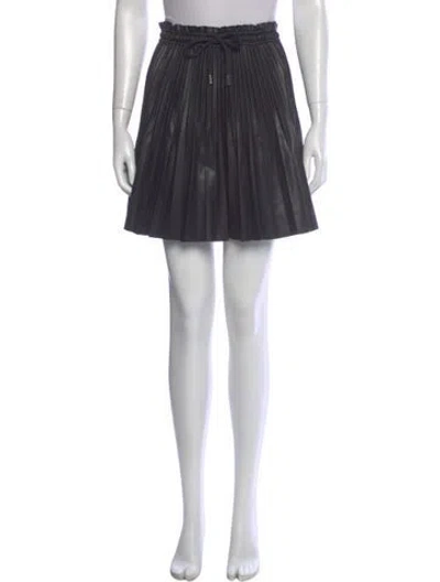 Pre-owned Maje Pleated Accents Mini Skirt W/ Tags In Blue