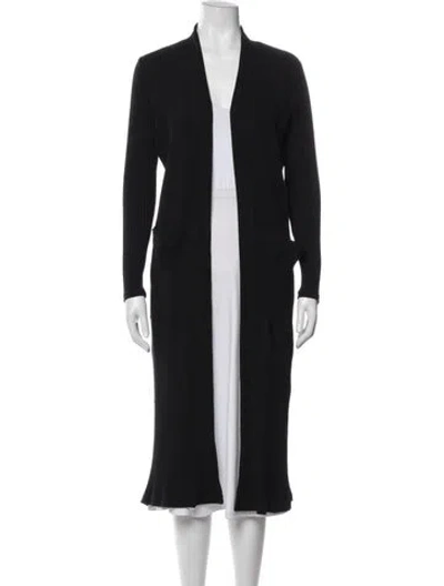 Pre-owned Maje Pleated Accents Robe In Black