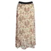 Maje Pleated Floral Maxi Skirt In Multicolor Viscose