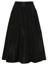 Maje Pleated Full Skirt In Black