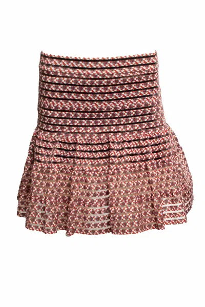 Maje , Pleated Jezabel Imprime Floral Skirt In Brown