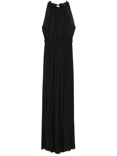 Maje Pleated Jumpsuit In Black