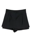 Maje Womens Navy Tailored Mid-rise Stretch-woven Skort In Black
