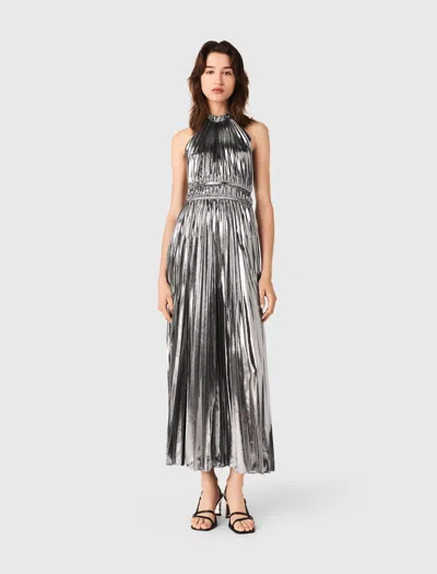 MAJE PLEATED MAXI DRESS