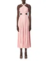 Maje Riconil Pleated Midi Dress In Pink