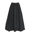 Maje Pleated Midi Skirt In Black