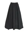 Maje Pleated Midi Skirt In Black