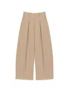 Maje Pleated Pallazo Pants In Neutral