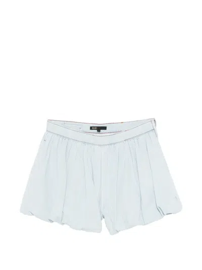Maje Pleated Shorts In Blue