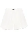 Maje Pleated Shorts In White