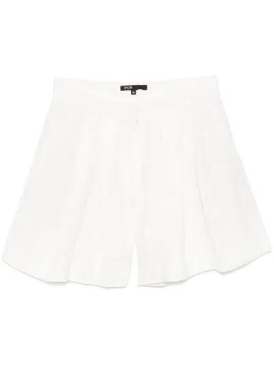 Maje Pleated Shorts In White