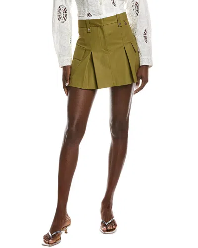 Maje Pleated Skirt In Green