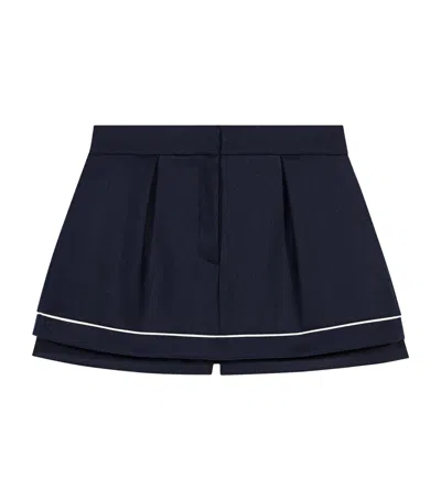 Maje Pleated Skort In Blue