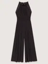 Maje Pleated Trouser Suit In Noir