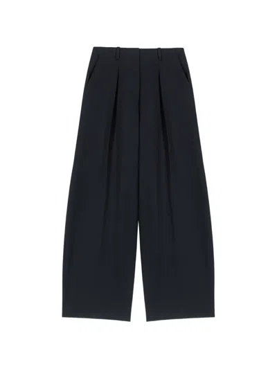 Maje Pleated Trousers In Blue