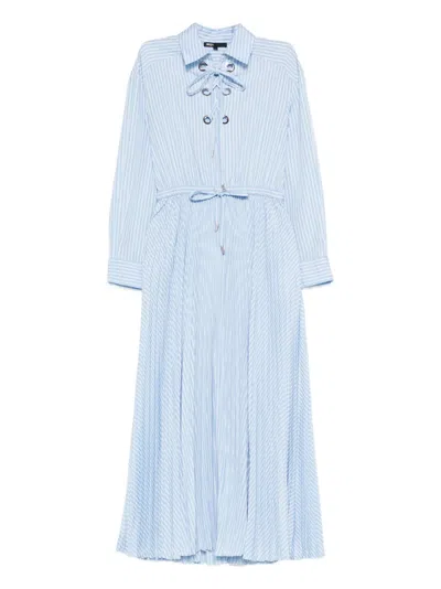 Maje Maxikleid Mit Falten In Blue