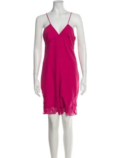 Pre-owned Maje Plunge Neckline Romper In Pink