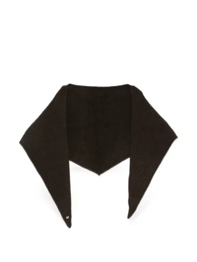 Maje Pointed-tip Scarf In Black