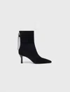 Maje Pointed-toe Suede Ankle Boots In Multi