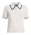 Maje Pointelle Knit Polo Shirt