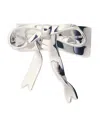 Maje Polished Bow Cuff Bangle Bracelet In Silver