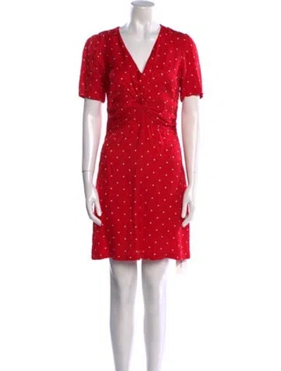 Pre-owned Maje Polka Dot Print Mini Dress In Multi