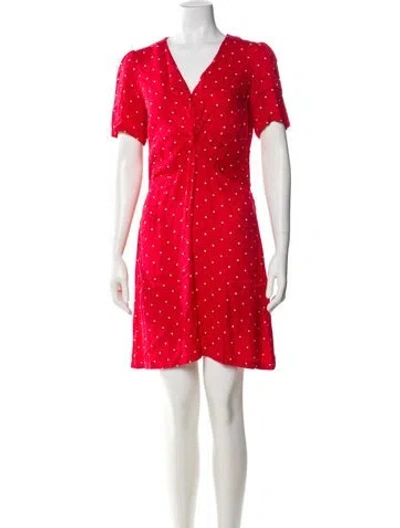 Pre-owned Maje Polka Dot Print Mini Dress In Multi
