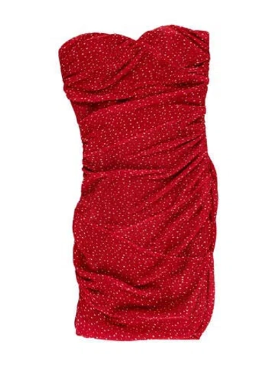 Pre-owned Maje Polka Dot Print Mini Dress In Red